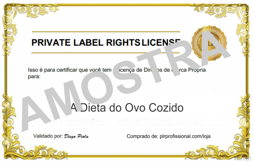 Licença PLR - Amostra Licença PLR - Amostra