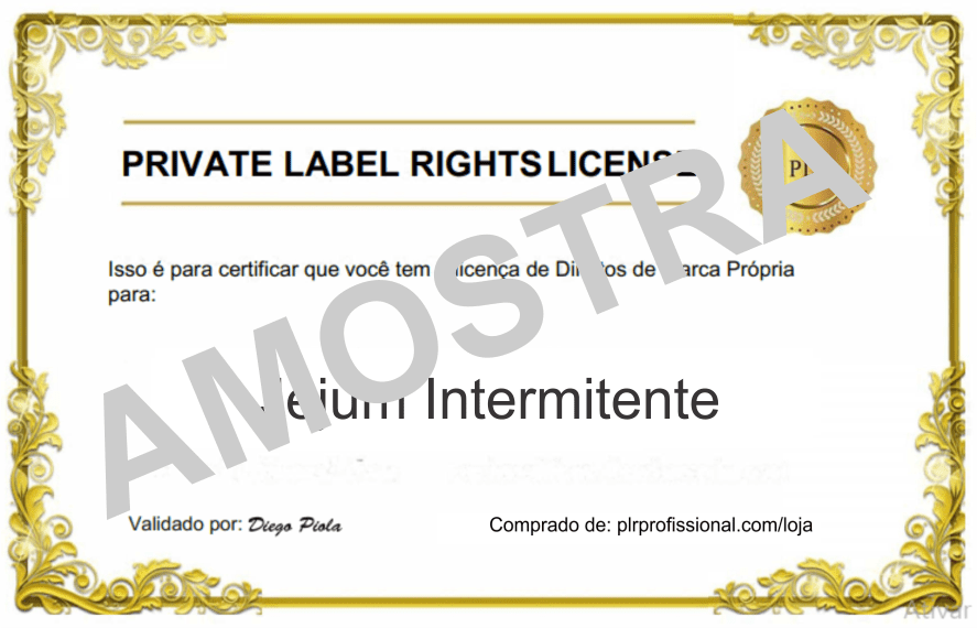 Licença PLR - Amostra Licença PLR - Amostra
