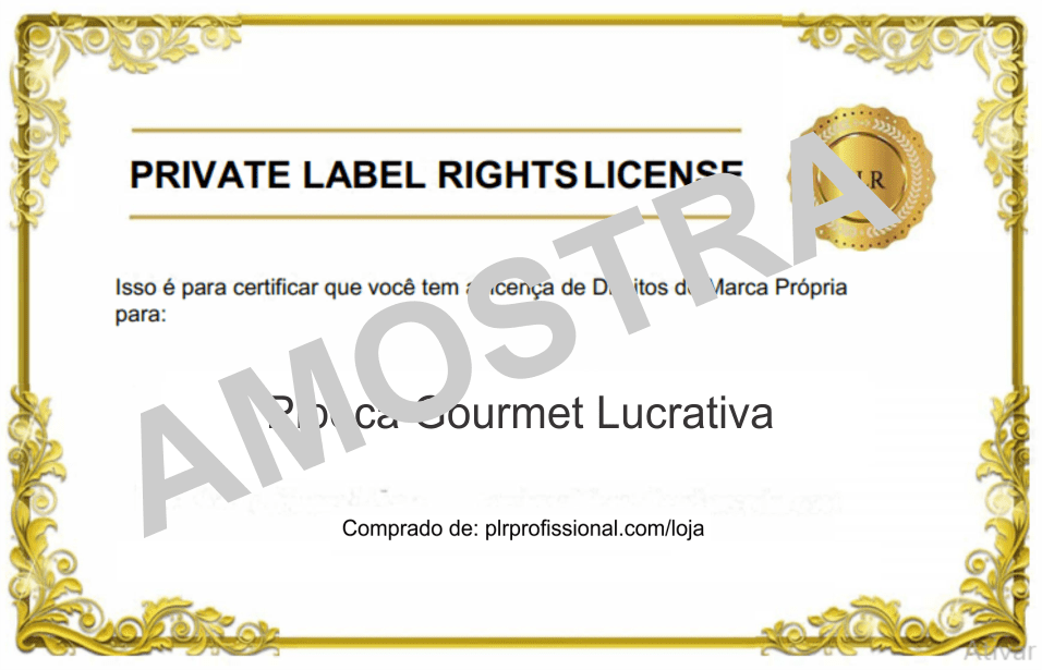 Licença PLR - Amostra Licença PLR - Amostra